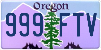 OR license plate 999FTV