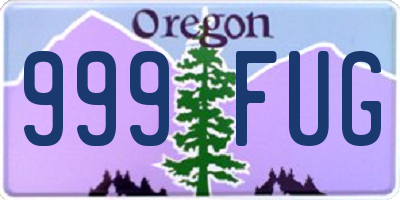 OR license plate 999FUG