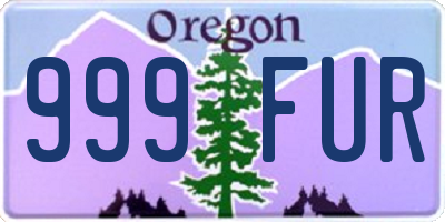 OR license plate 999FUR