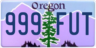 OR license plate 999FUT