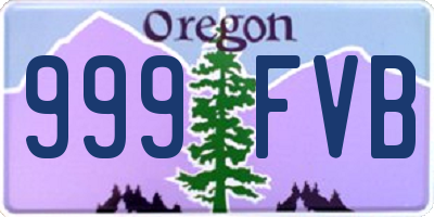 OR license plate 999FVB