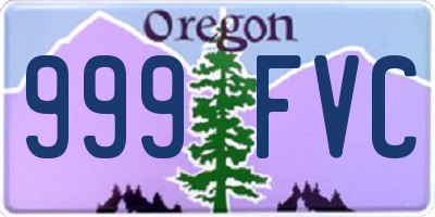 OR license plate 999FVC