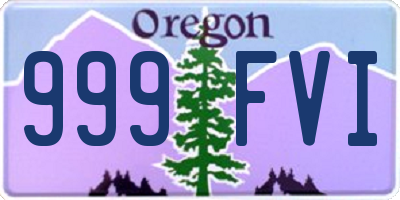OR license plate 999FVI