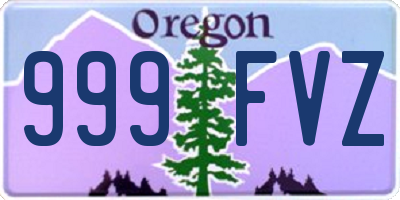 OR license plate 999FVZ