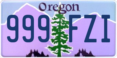 OR license plate 999FZI