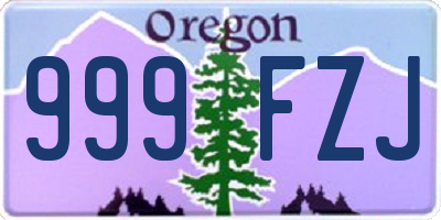OR license plate 999FZJ