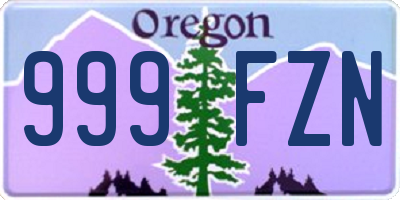 OR license plate 999FZN