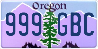 OR license plate 999GBC