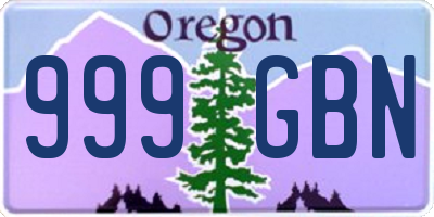 OR license plate 999GBN