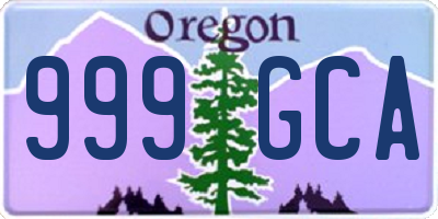 OR license plate 999GCA