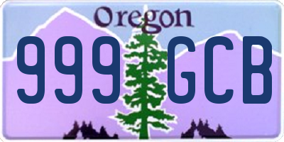 OR license plate 999GCB