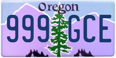 OR license plate 999GCE