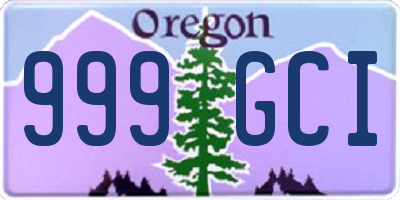 OR license plate 999GCI