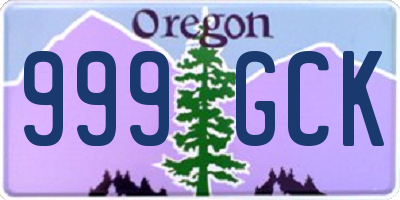 OR license plate 999GCK