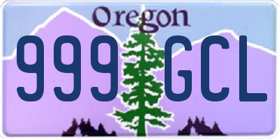 OR license plate 999GCL