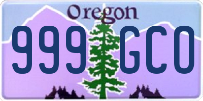 OR license plate 999GCO