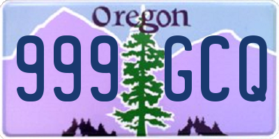 OR license plate 999GCQ