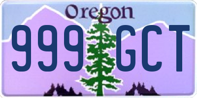 OR license plate 999GCT
