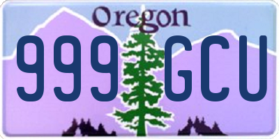 OR license plate 999GCU