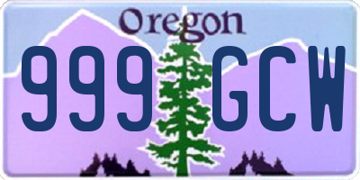 OR license plate 999GCW