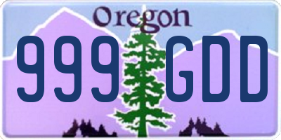 OR license plate 999GDD