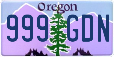 OR license plate 999GDN