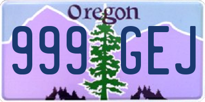 OR license plate 999GEJ