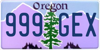 OR license plate 999GEX