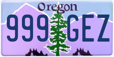 OR license plate 999GEZ