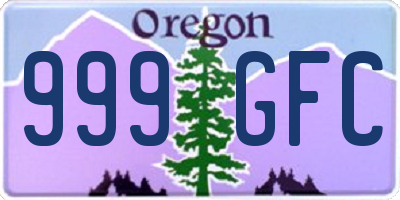 OR license plate 999GFC