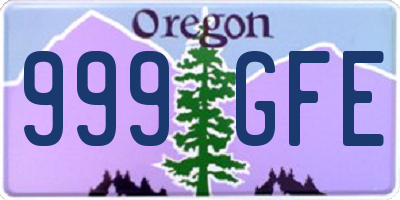 OR license plate 999GFE