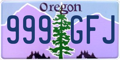 OR license plate 999GFJ