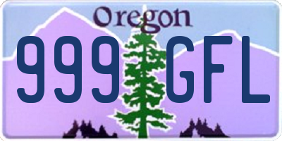 OR license plate 999GFL