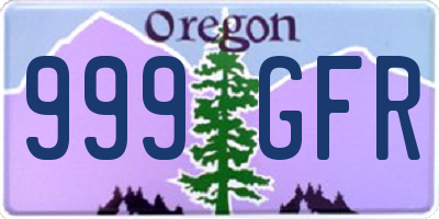 OR license plate 999GFR