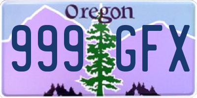 OR license plate 999GFX