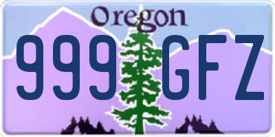 OR license plate 999GFZ
