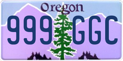 OR license plate 999GGC