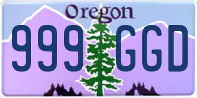 OR license plate 999GGD