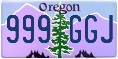 OR license plate 999GGJ