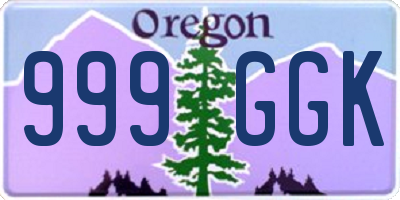 OR license plate 999GGK