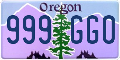 OR license plate 999GGO