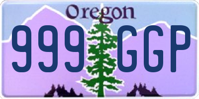 OR license plate 999GGP