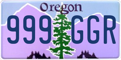 OR license plate 999GGR