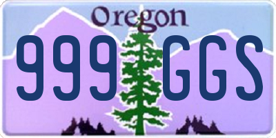 OR license plate 999GGS