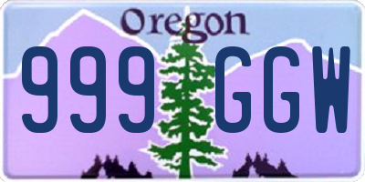 OR license plate 999GGW