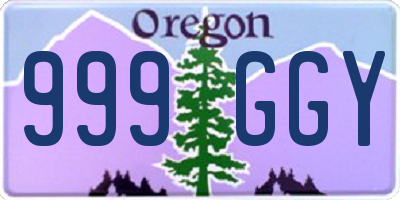 OR license plate 999GGY