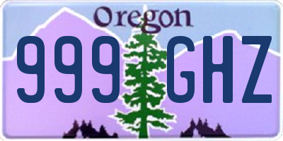 OR license plate 999GHZ
