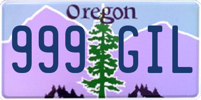 OR license plate 999GIL