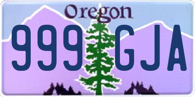 OR license plate 999GJA