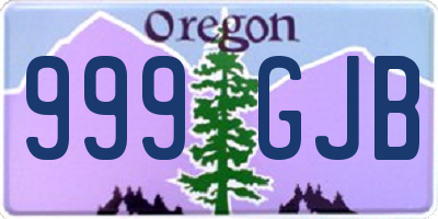 OR license plate 999GJB